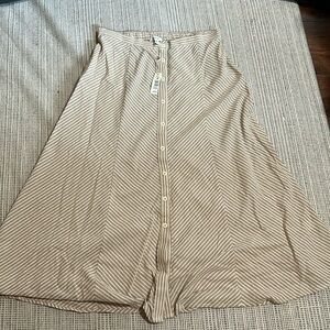NWT Max Studio Striped Cotton Skirt